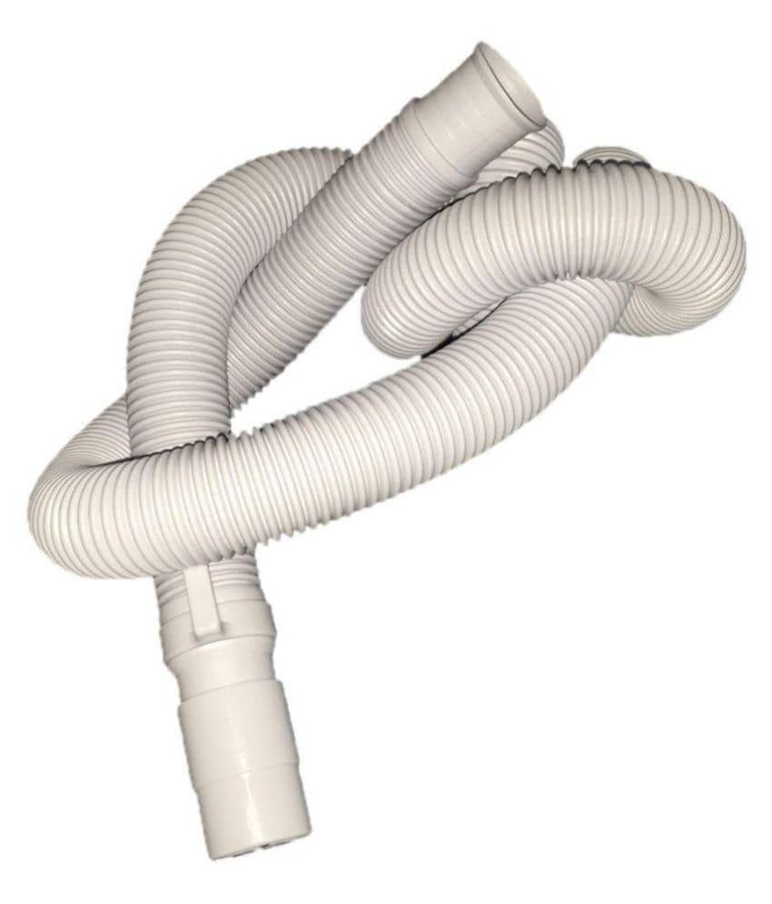 MAWSON PVC 3m Washing Machine Outlet Drain Hose Pipe - White