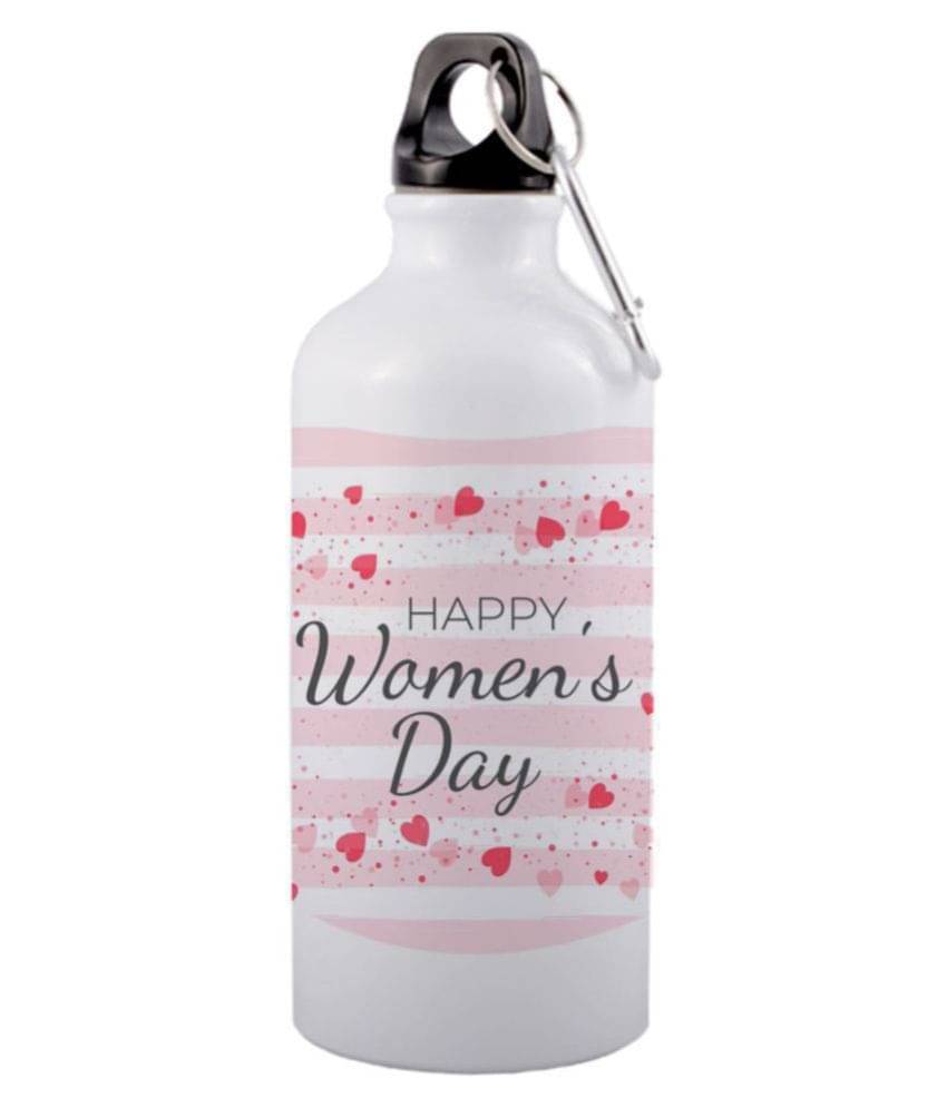     			COLOR YARD best design printed White 600 ml Aluminum Water Bottle Set of 1