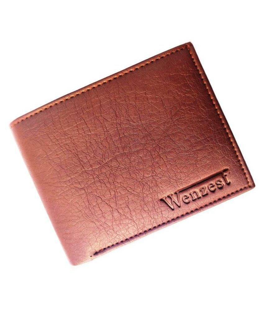     			WENZEST - Brown PU Men's Regular Wallet ( Pack of 1 )