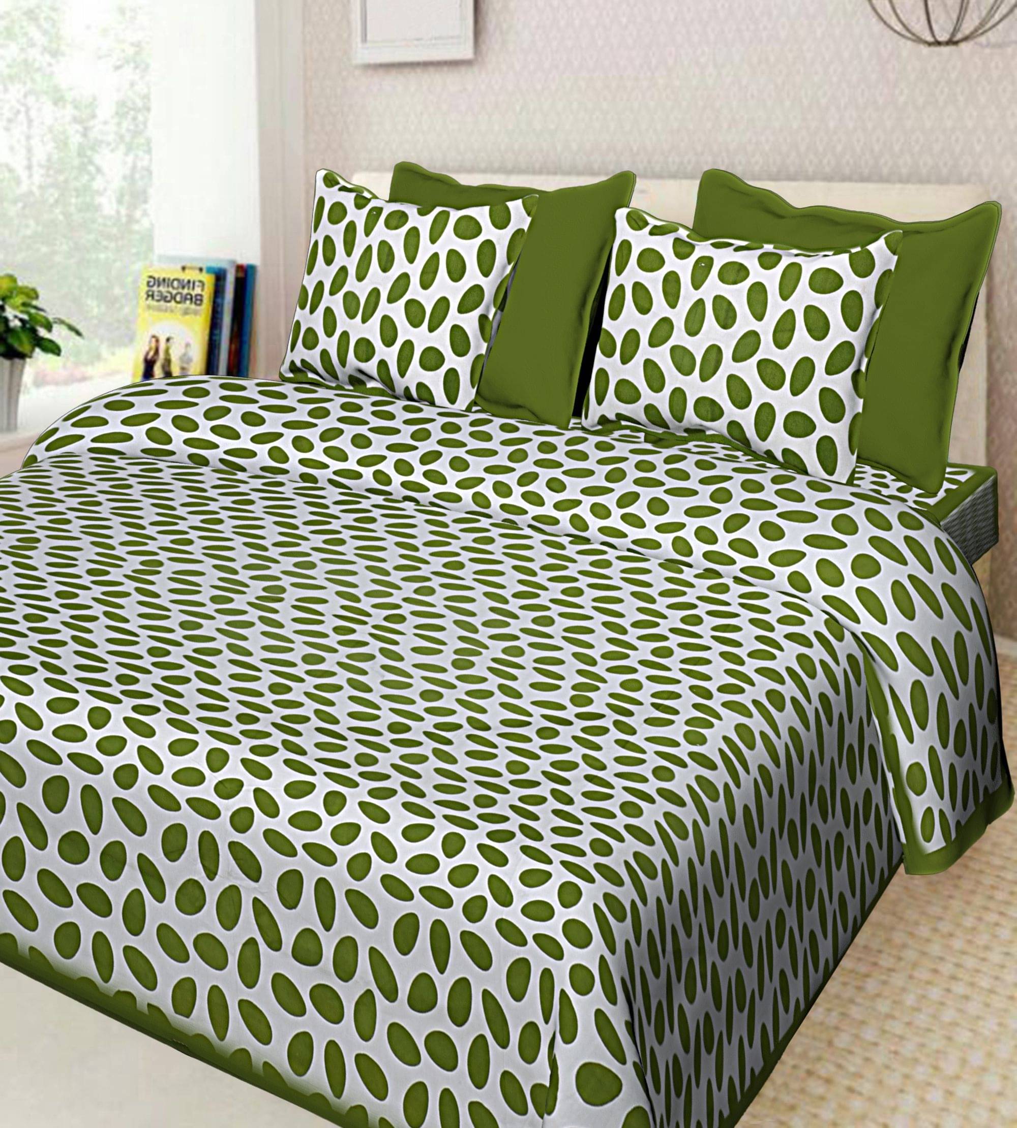     			Uniqchoice Cotton King Size Bed Sheet With 2 Pillow Covers ( x )