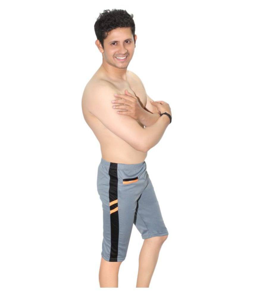     			Goodluck Grey Polyester Lycra Jammer Single
