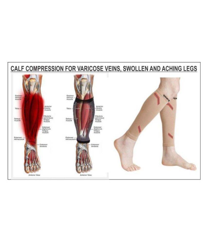     			Just Rider Sports Calf Sleeves Compression Beigh M
