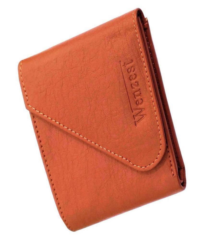 WENZEST PU Tan Formal Short Wallet - Handbags | Buy online on ZillyBuy
