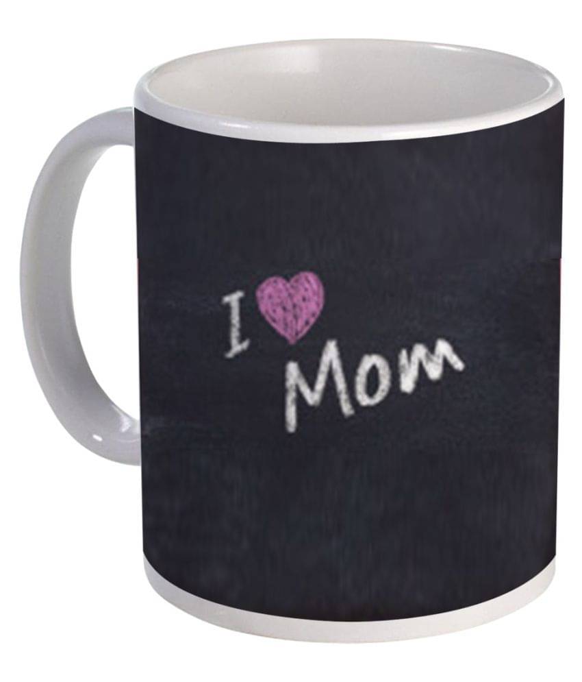 COLOR YARD best I love MOM with black color design on white Ceramic Coffee Mug 1 Pcs 325 ml COLOR YARD best I love MOM with black color design on white Ceramic Coffee Mug 1 Pcs 325 ml