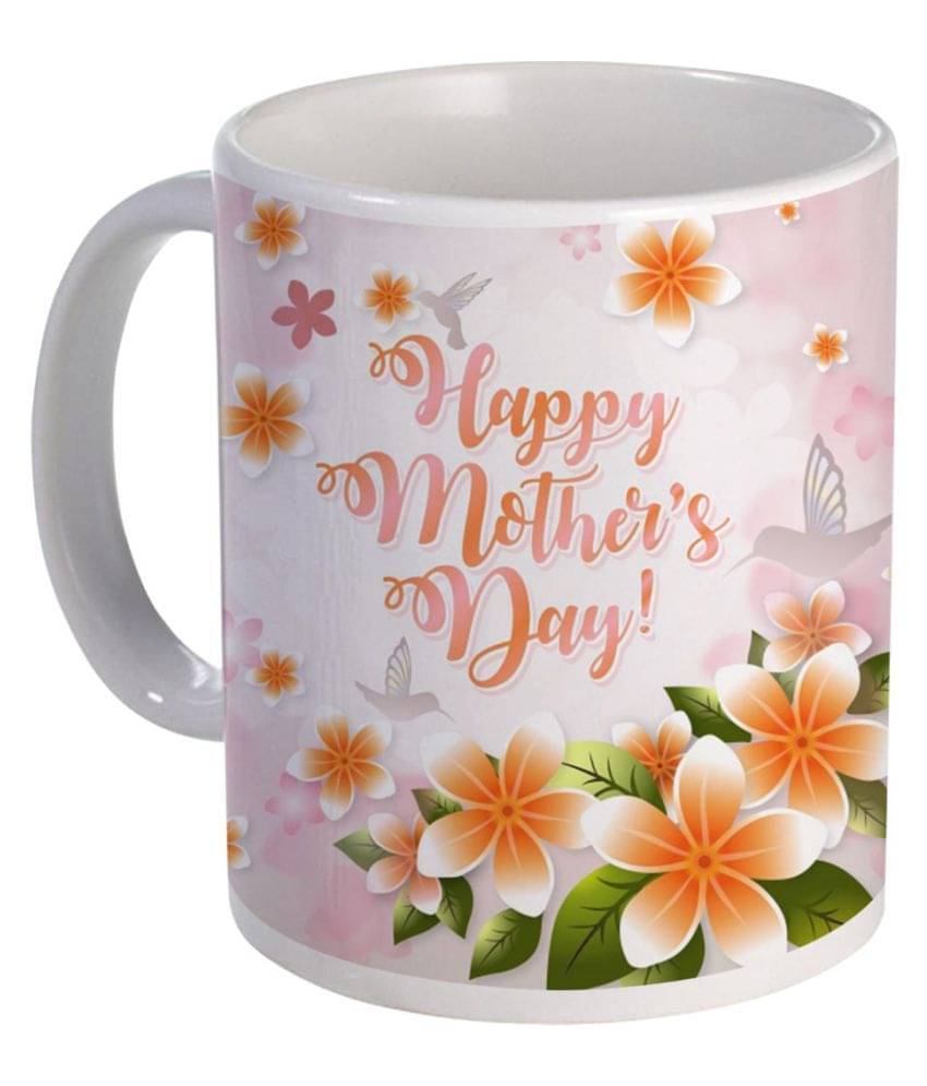 COLOR YARD best happy mothers day in yellow text design Ceramic Coffee Mug 1 Pcs 325 ml COLOR YARD best happy mothers day in yellow text design Ceramic Coffee Mug 1 Pcs 325 ml