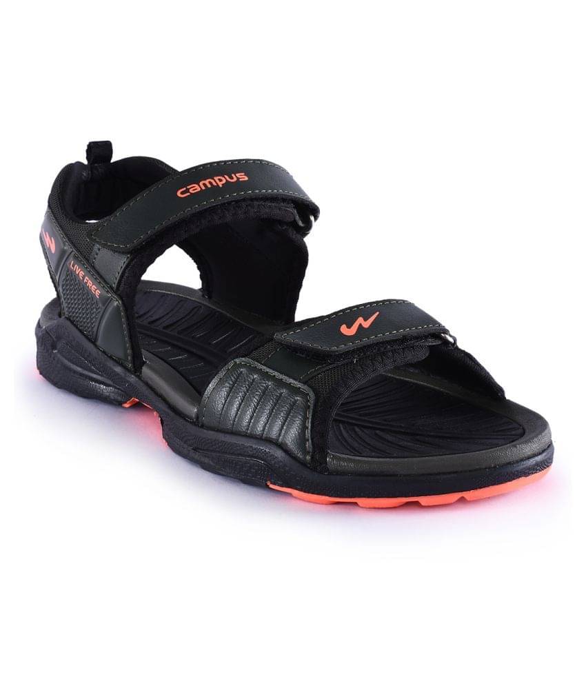     			Campus Khaki Synthetic Leather Sandals