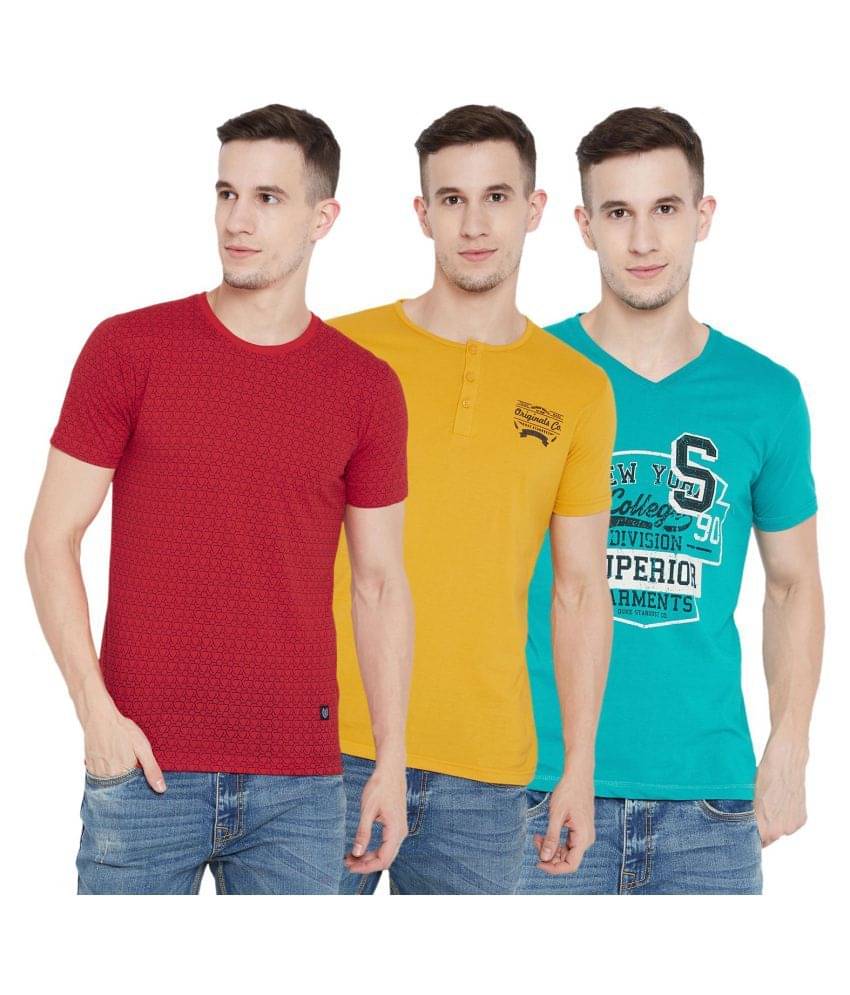 Duke Pack of 3 Cotton Regular Fit Men's T-Shirt ( Multicolor ) Duke Pack of 3 Cotton Regular Fit Men's T-Shirt ( Multicolor )