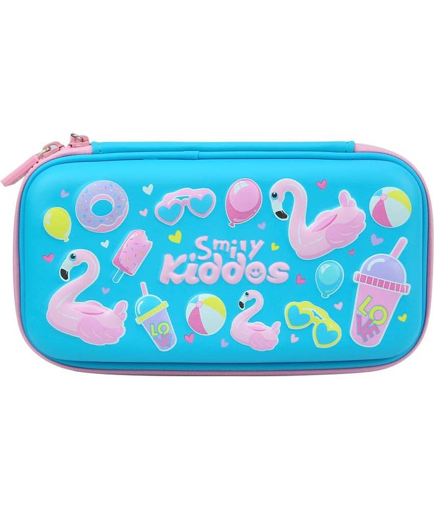 Smily Small Pencil Case (Light Blue) | kids pencil case | School Pencil Case | Pencil case for kids | Boys & Girls pencil case | Light Blue pencil case - Stationery | Buy online on ZillyBuy