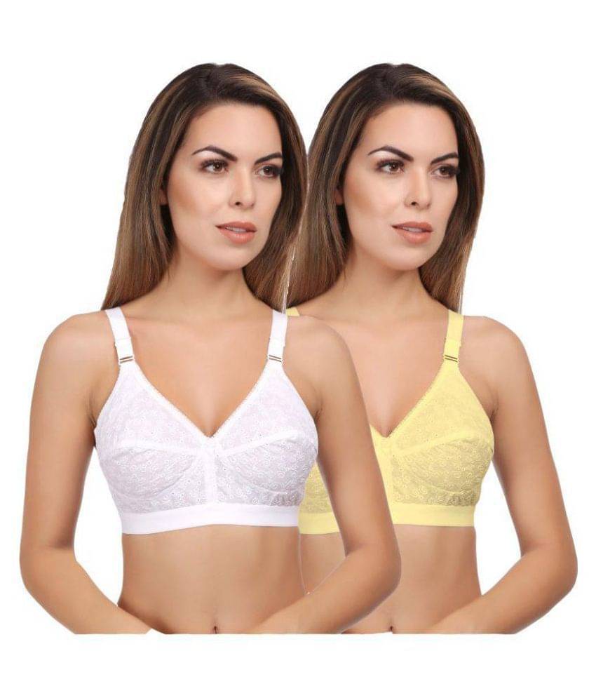 Eve's Beauty Pack of 2 Cotton Non Padded Women's Bralette Bra ( Multi Color )     			Eve's Beauty Pack of 2 Cotton Non Padded Women's Bralette Bra ( Multi Color )