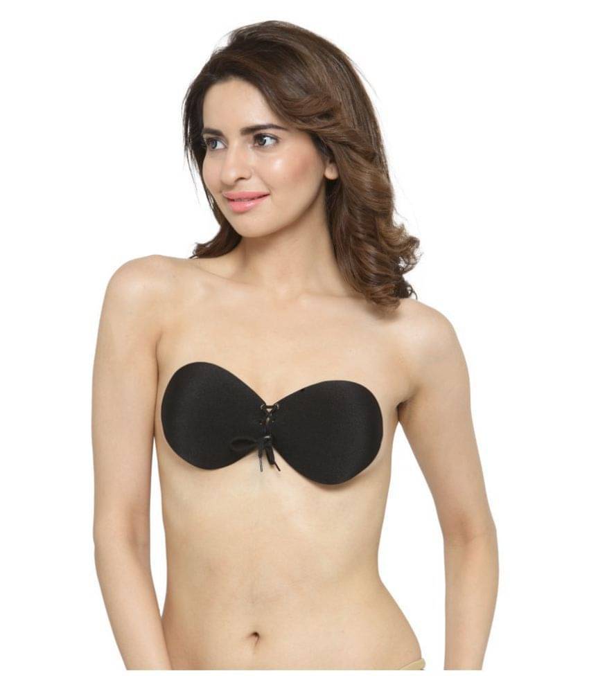 N-Gal Silicone Non Padded Women's Stick on Bra ( Black ) N-Gal Silicone Non Padded Women's Stick on Bra ( Black )