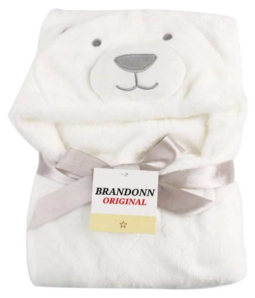     			Brandonn - White Flannel Baby Comforter (Pack of 1)