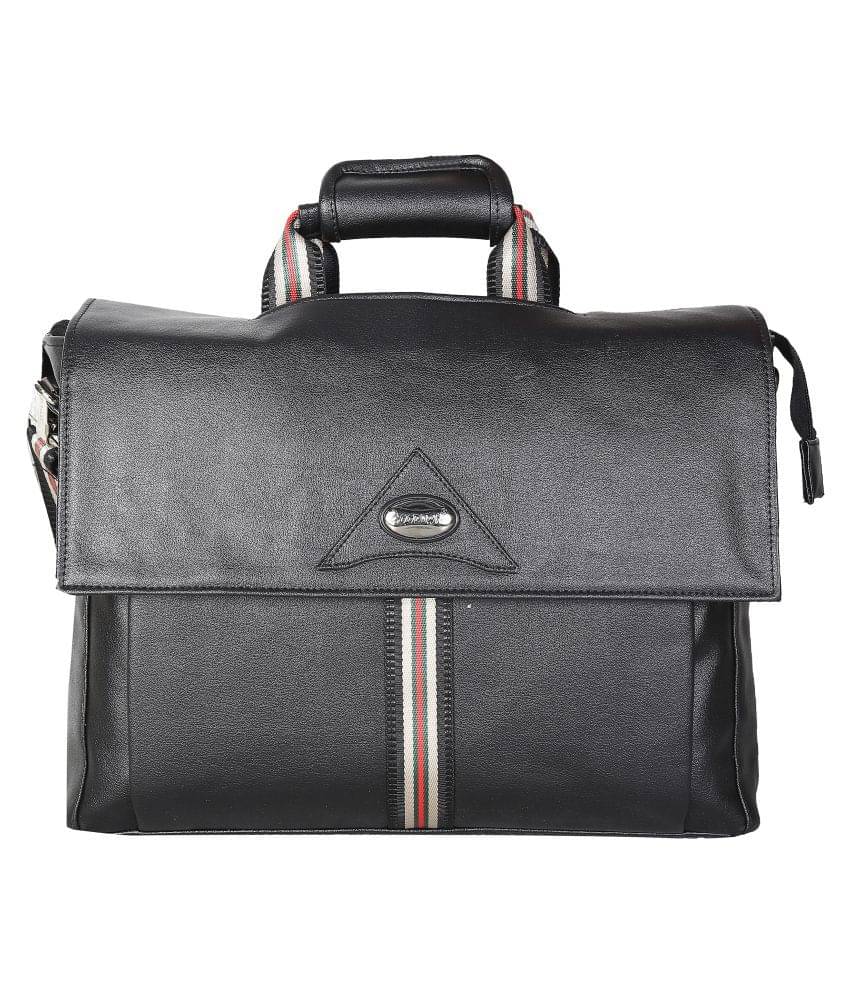     			Goodwin Black P.U. Office Messenger Bag