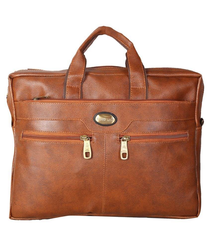     			Goodwin Tan P.U. Office Messenger Bag