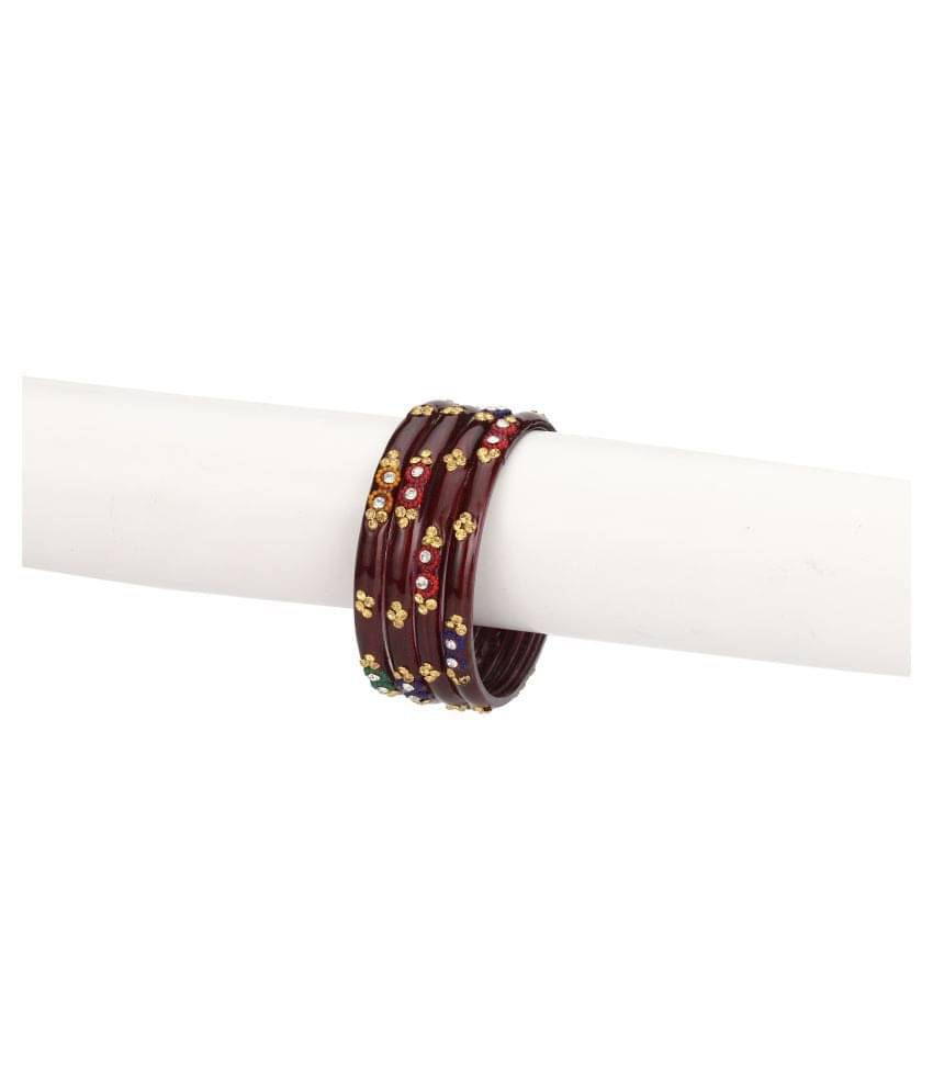 Designer Fancy Party Glass Bangle Cum Kada Set Of 4 Decorative With Colorful Beads & Stone (With Safety Cum Gift Box) BN-14 Designer Fancy Party Glass Bangle Cum Kada Set Of 4 Decorative With Colorful Beads & Stone (With Safety Cum Gift Box) BN-14
