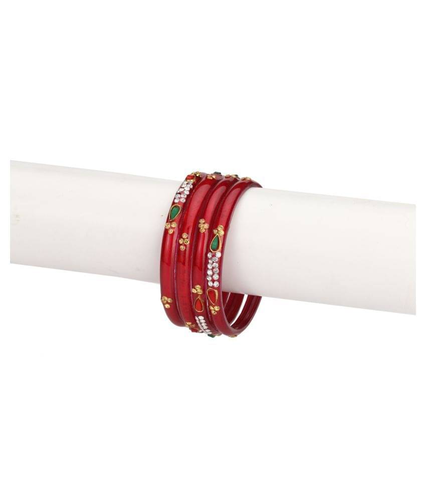 Designer Fancy Party Glass Bangle Cum Kada Set Of 4 Decorative With Colorful Beads & Stone (With Safety Cum Gift Box) BN-17 Designer Fancy Party Glass Bangle Cum Kada Set Of 4 Decorative With Colorful Beads & Stone (With Safety Cum Gift Box) BN-17
