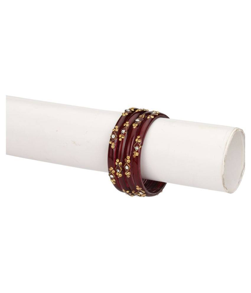 AFAST - Maroon Bangle Set (Pack of 1) AFAST - Maroon Bangle Set (Pack of 1)