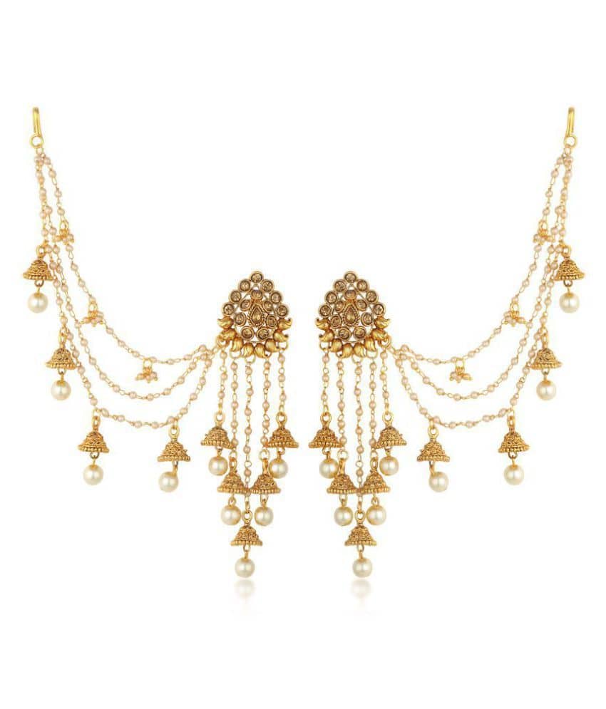 Sukkhi Bahubali Traditional Gold Plated Long Chain Jhumki Earrings For Women