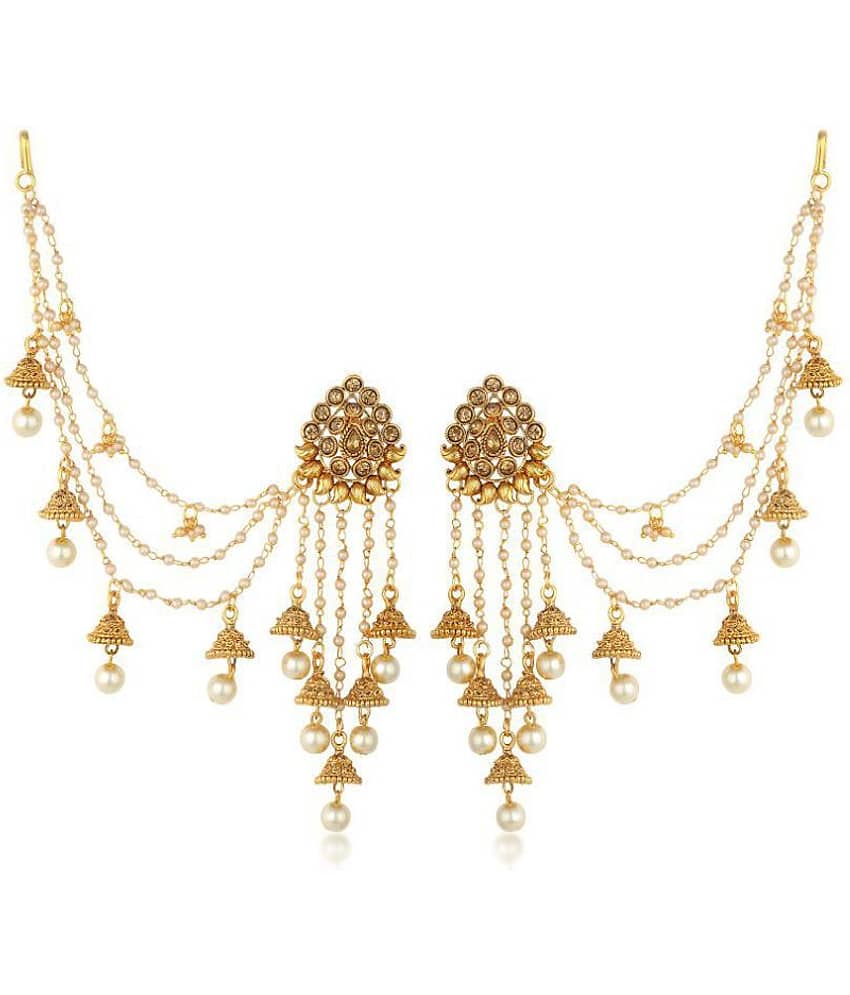 Sukkhi Bahubali Traditional Gold Plated Long Chain Jhumki Earrings For Women