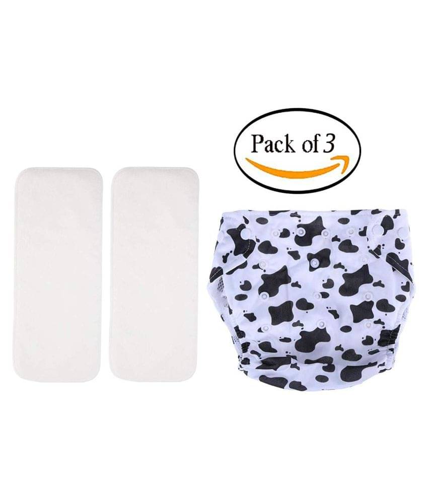 YUTIRITI 3 Pc Combo 1 Pc Printed Adjustable Diaper 2 Pc Diaper Changing Insert Cloth Pad for Babies YUTIRITI 3 Pc Combo 1 Pc Printed Adjustable Diaper 2 Pc Diaper Changing Insert Cloth Pad for Babies
