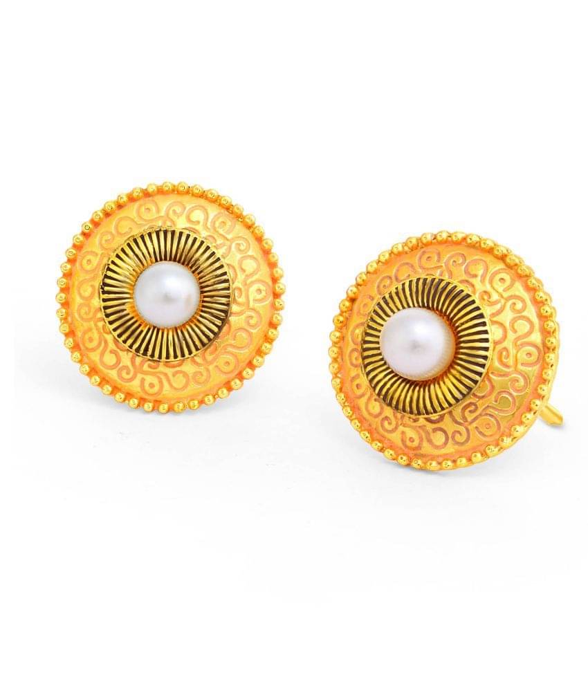 Sukkhi Equisite Gold Plated Pearl Pink Mint Meena Collection Stud Earring For Women Sukkhi Equisite Gold Plated Pearl Pink Mint Meena Collection Stud Earring For Women