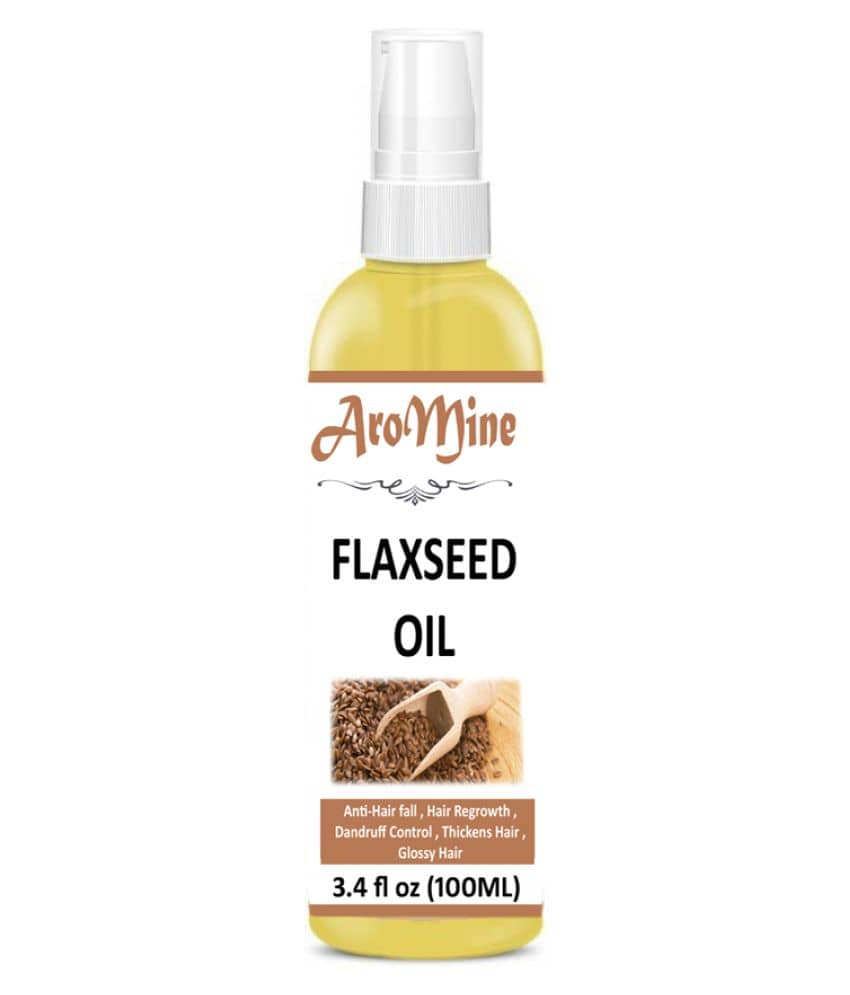 Aromine 100% Pure & Natural Flaxseed Oil- For Hair Growth 100 mL