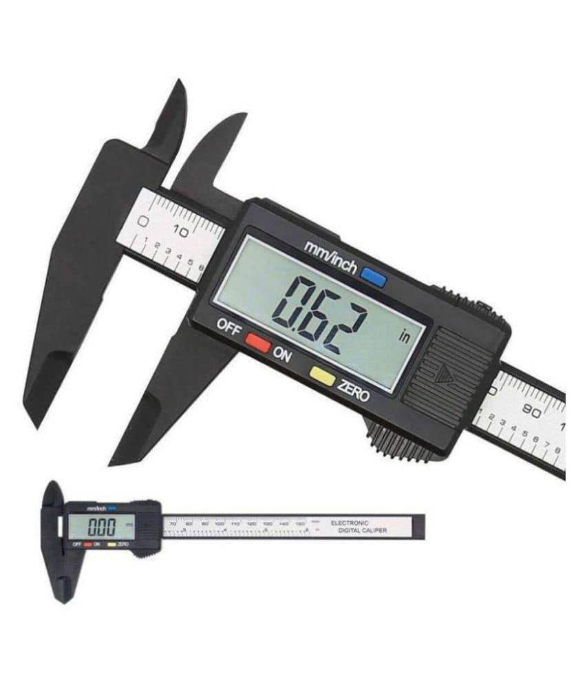 0-6 Inch/0-150 mm Carbon Fiber Plastic LCD Digital Electronic Vernier Caliper Gauge Micrometer