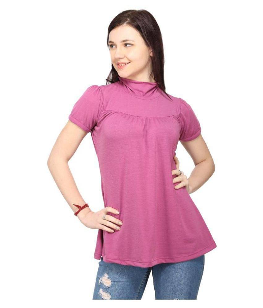 Ess Emm Clothing Women's Cotton A-Line Top ( Pink )     			Ess Emm Clothing Women's Cotton A-Line Top ( Pink )