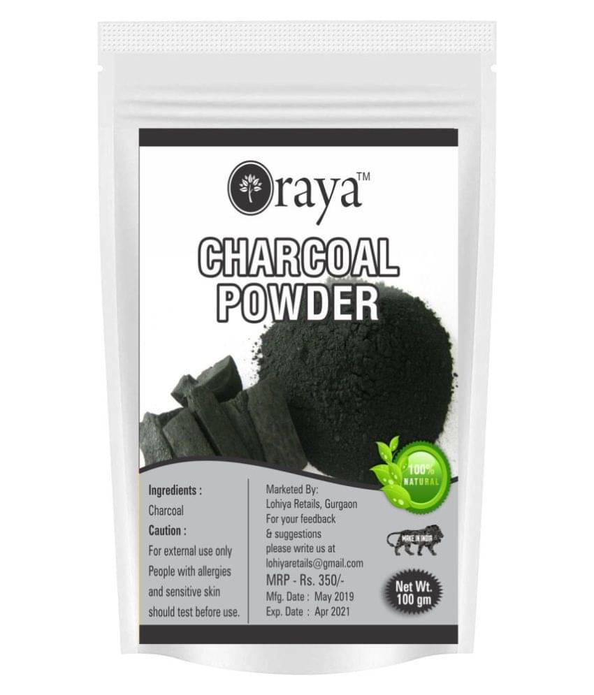 ORAYA Activated Charcoal Powder Face Pack Mask 100 gm ORAYA Activated Charcoal Powder Face Pack Mask 100 gm