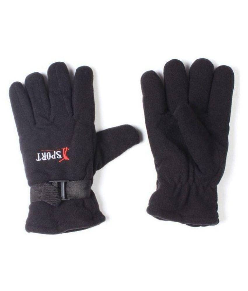 Tahiro Black Woollen Sports Gloves - Pack Of 1 Tahiro Black Woollen Sports Gloves - Pack Of 1