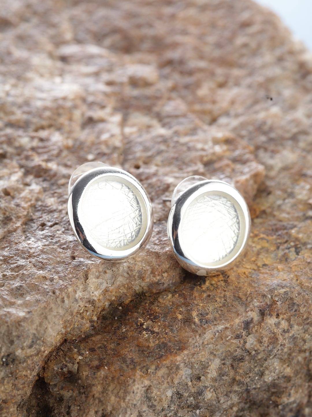     			Prita Gold Color Metal Stud Earings for Women and Girls