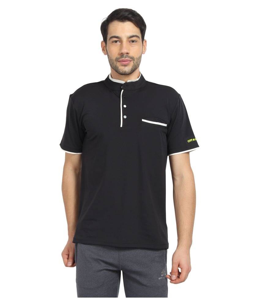     			OFF LIMITS Pack of 1 Polyester Regular Fit Men's T-Shirt ( Black )