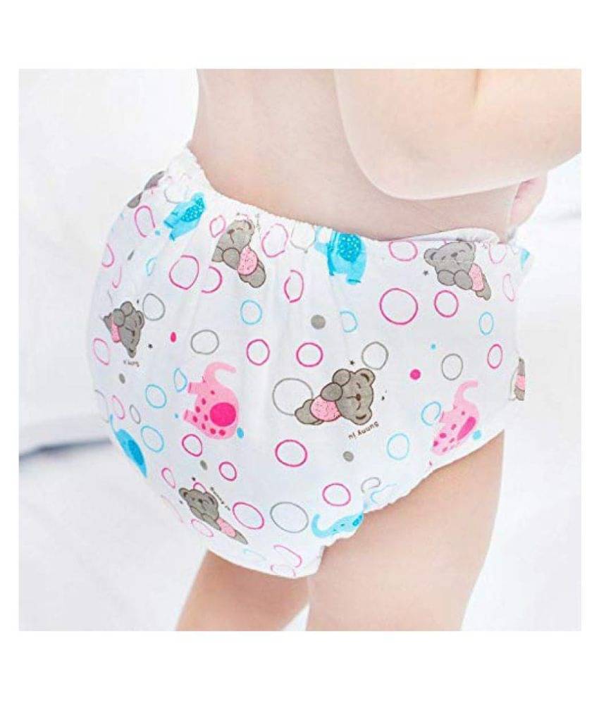     			YUTIRITI 1Pc Printed Design Adjustable Washable Cloth Diaper Nappies for Babies - Random Design