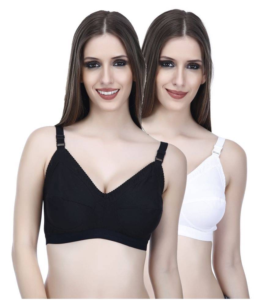 Elina Pack of 2 Cotton Non Padded Women's T-Shirt Bra ( Multi Color ) Elina Pack of 2 Cotton Non Padded Women's T-Shirt Bra ( Multi Color )