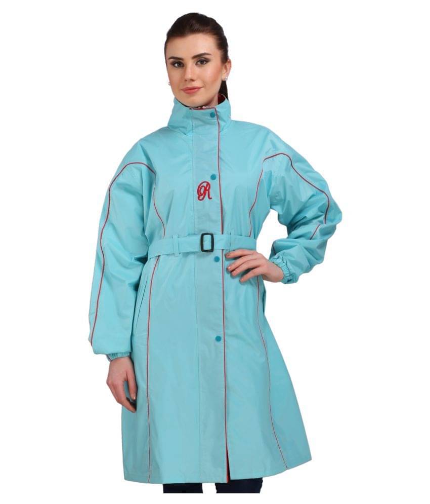 Goodluck Polyester Long Raincoat - Blue Goodluck Polyester Long Raincoat - Blue