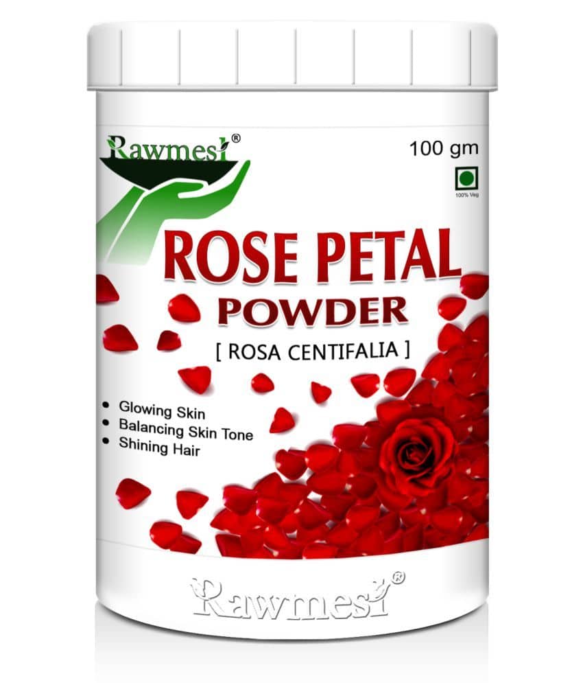 Rawmest 100% Natural Rose Petals Powder 100 Gm Pack of 1