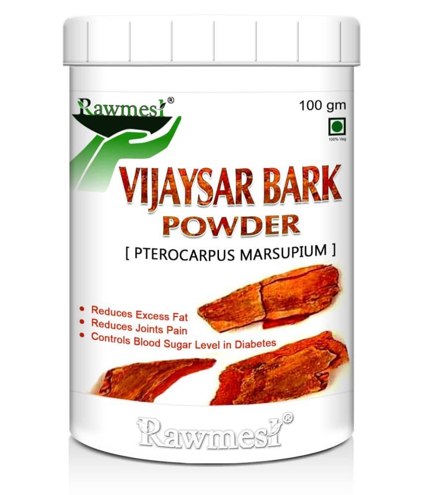 Rawmest Vijaysar Bark Powder 100 Gm Pack of 1