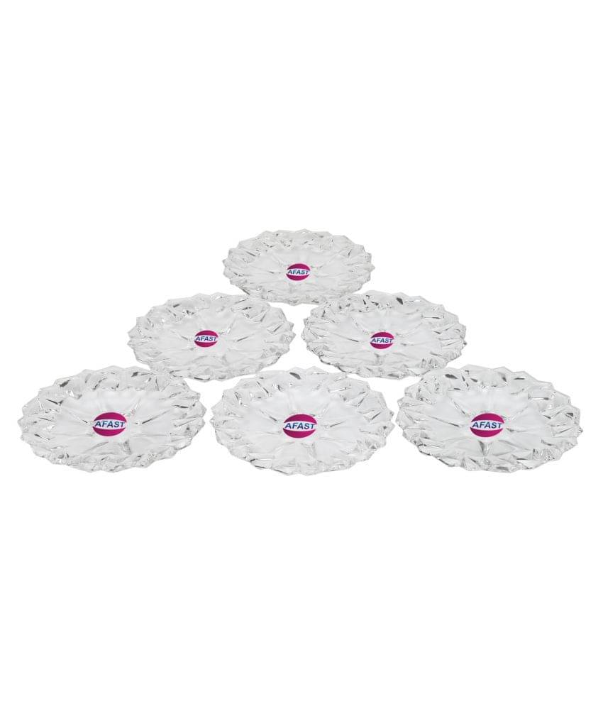     			Somil Glass Plate, Transparent, Pack Of 6, 40 ml