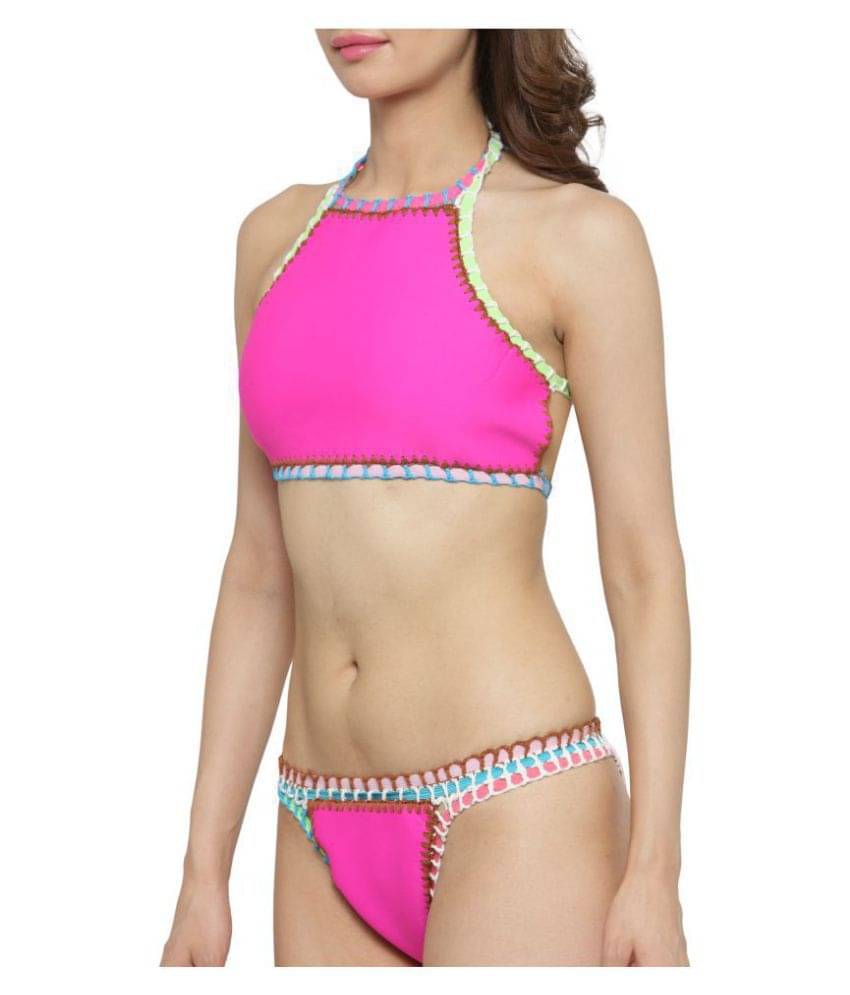     			N-Gal Polyester Pink Bikini