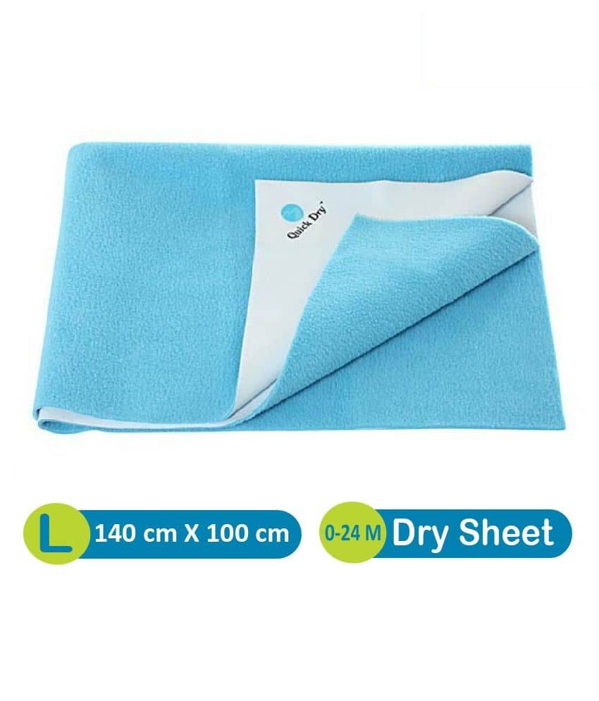 Quick Dry Baby Changing Waterproof Bed Protector SALMON ROSE Medium Rubber Sheet