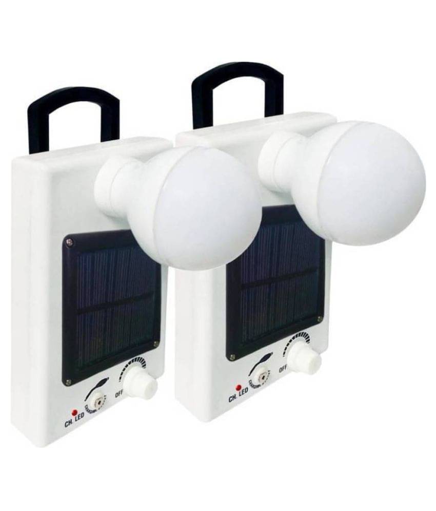     			IDOLESHOP 9W Emergency Light SOLARBULB-002 White - Pack of 2