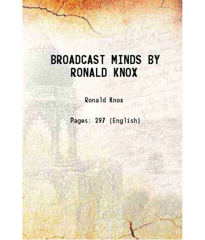 Broadcast Minds By Ronald Knox 1932 Hardcover Broadcast Minds By Ronald Knox 1932 Hardcover