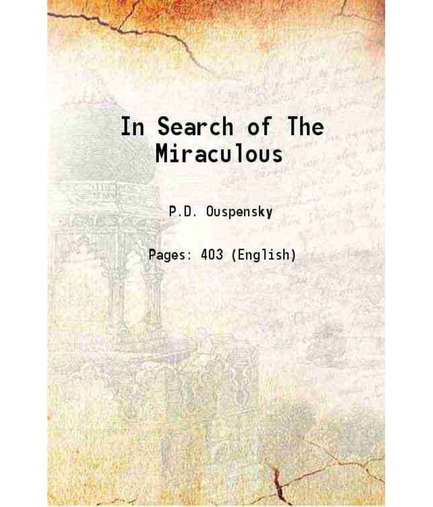 In Search Of The Miraculous 1950 Hardcover In Search Of The Miraculous 1950 Hardcover
