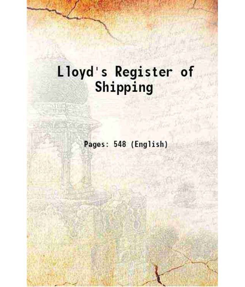     			Lloyd'S Register Of Shipping 1861 Hardcover