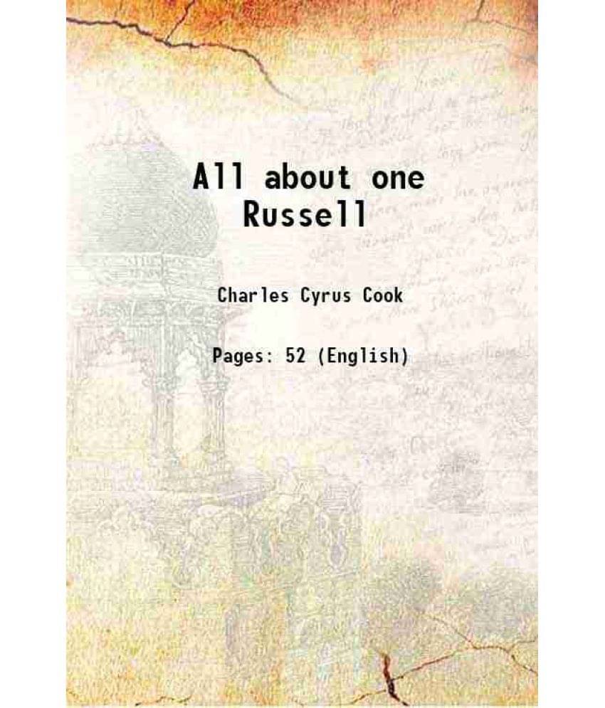 All About One Russell 1881 Hardcover All About One Russell 1881 Hardcover