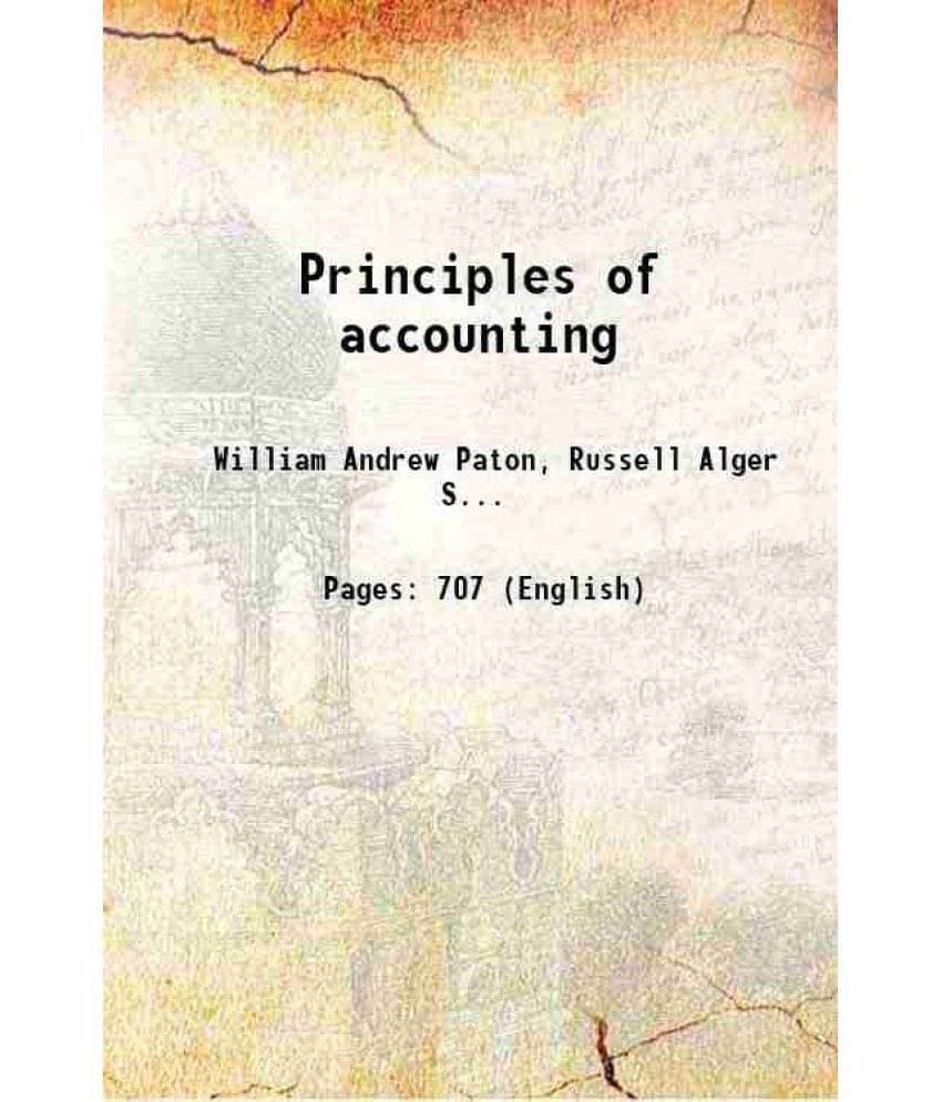 Principles Of Accounting 1918 Hardcover Principles Of Accounting 1918 Hardcover