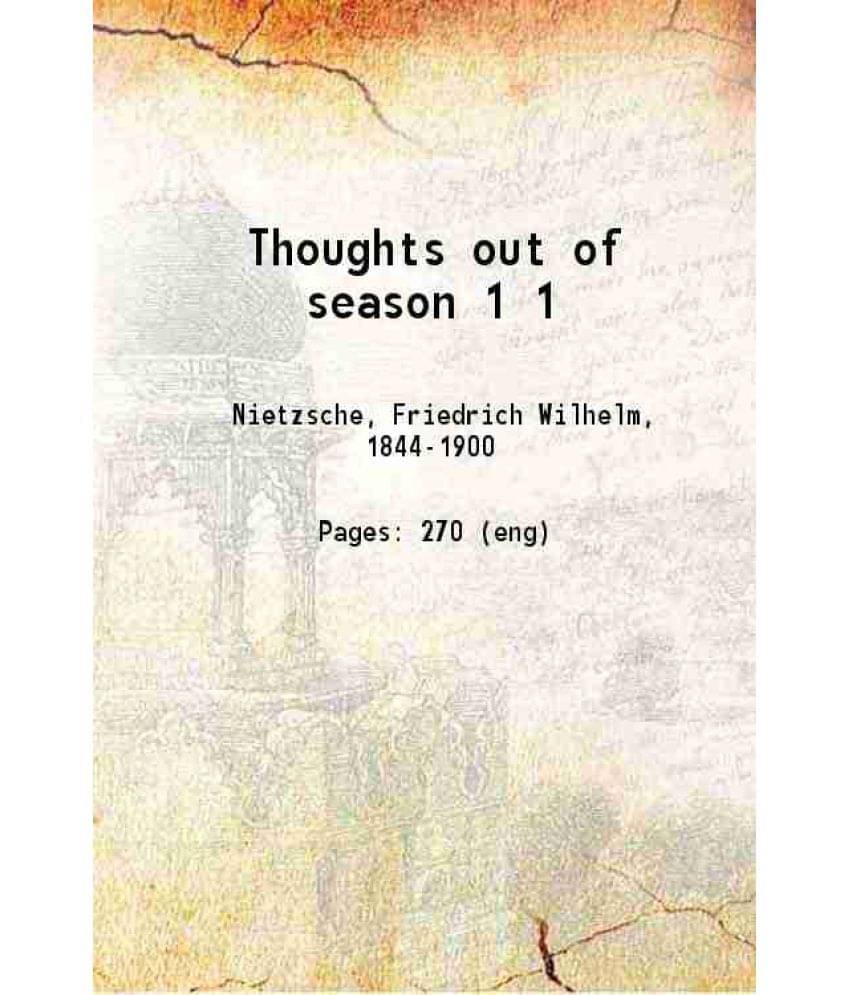 Thoughts Out Of Season Volume 1 Hardcover Thoughts Out Of Season Volume 1 Hardcover