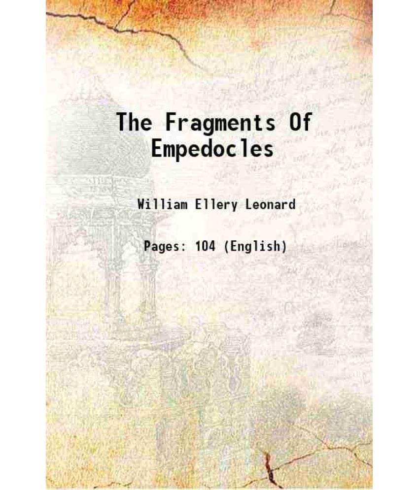 The Fragments Of Empedocles 1908 The Fragments Of Empedocles 1908