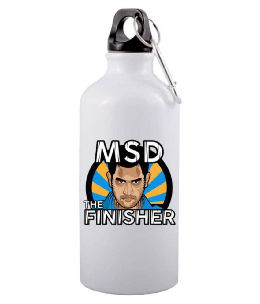     			COLOR YARD best MSD the finisher with MSD pic design on White 600 ml Aluminum Water Bottle Set of 1