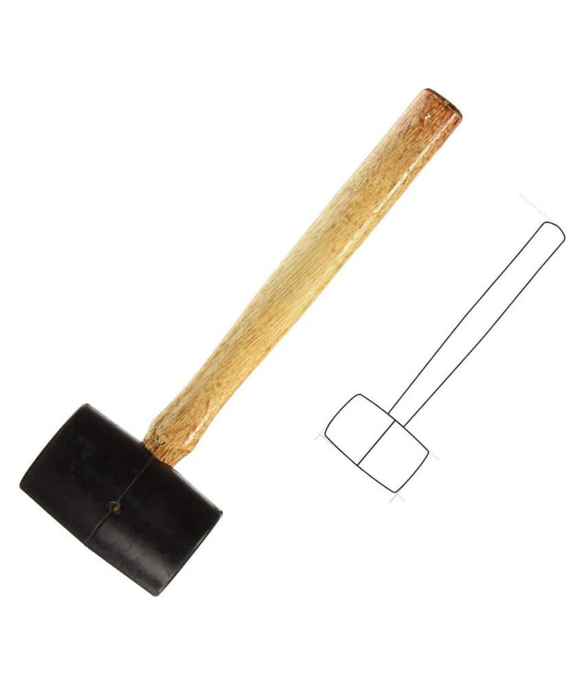 DIY Crafts Jewelers Hammer Black Rubber Mallet with Wooden Handle Rubber Mallet Do it Your Self Tools. (1 Pack) - Stationery | Buy online on ZillyBuy