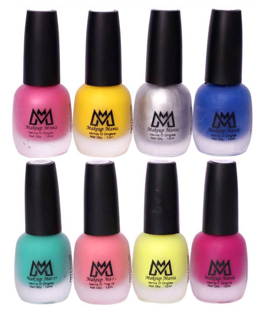 Makeup Mania Velvet Matte Nail Polish Combo Set of 8 Pcs, Nail Polish Set, Multicolor Nail Paint Combo (MM # 62-65)